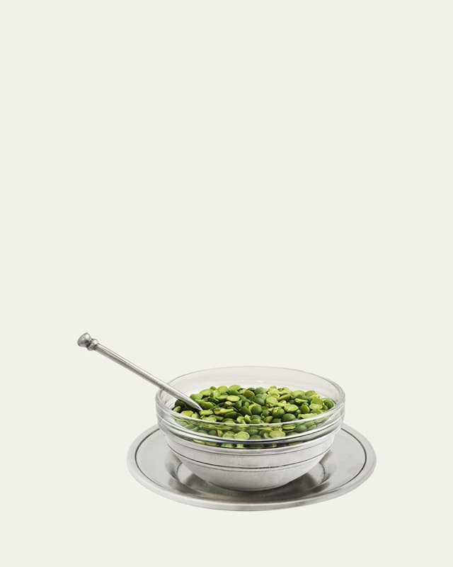 Condiment Uno Bowl with Spoon and Saucer
